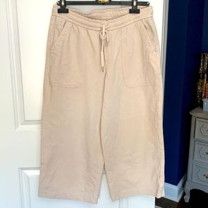 Athleta Petite Cropped Wide Leg Pant EUC